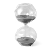 Ampulheta em Vidro Cinza 15cm x 9cm - Ela Decora