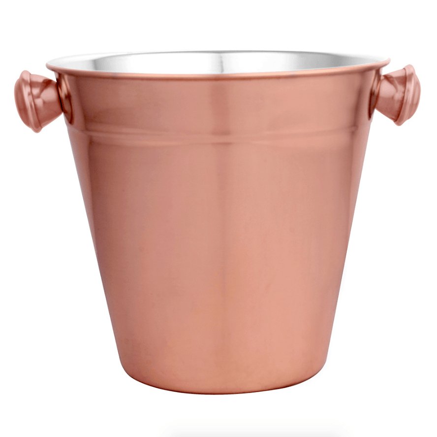 Balde de Gelo em Aço Inox Rose Gold 1,25Litros 14cm x 13,5cm - Ela Decora