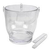 Balde de Gelo Redondo com Pinça e Tampa em Acrílico 19,5cm - Ela Decora
