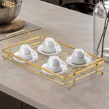 Bandeja 48x25x9 cm Dourado Fosco - Ela Decora