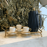 Bandeja 48x25x9 cm Dourado Fosco - Ela Decora