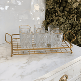 Bandeja 48x25x9 cm Dourado Fosco - Ela Decora