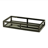 Bandeja Aço Inox com Espelho Preta Ônix - 30cm - Ela Decora