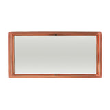 Bandeja Aço Inox com Espelho Rose Gold - 30cm - Ela Decora