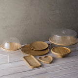 Bandeja de Bambu Coração Heart - 12,5 cm - Ela Decora