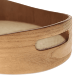 Bandeja de Madeira com Fibra Natural 40,5cm - Ela Decora