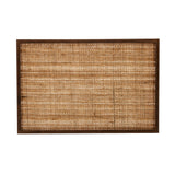 Bandeja de Madeira Coquinho com Sisal 45cm - Ela Decora