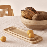 Bandeja de Madeira Oval 28cm - Ela Decora