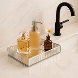 Bandeja de Metal Espelhada Cromada 25cm - Ela Decora