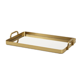 Bandeja Decorativa em Metal com Espelho G 43,5cm - Ela Decora