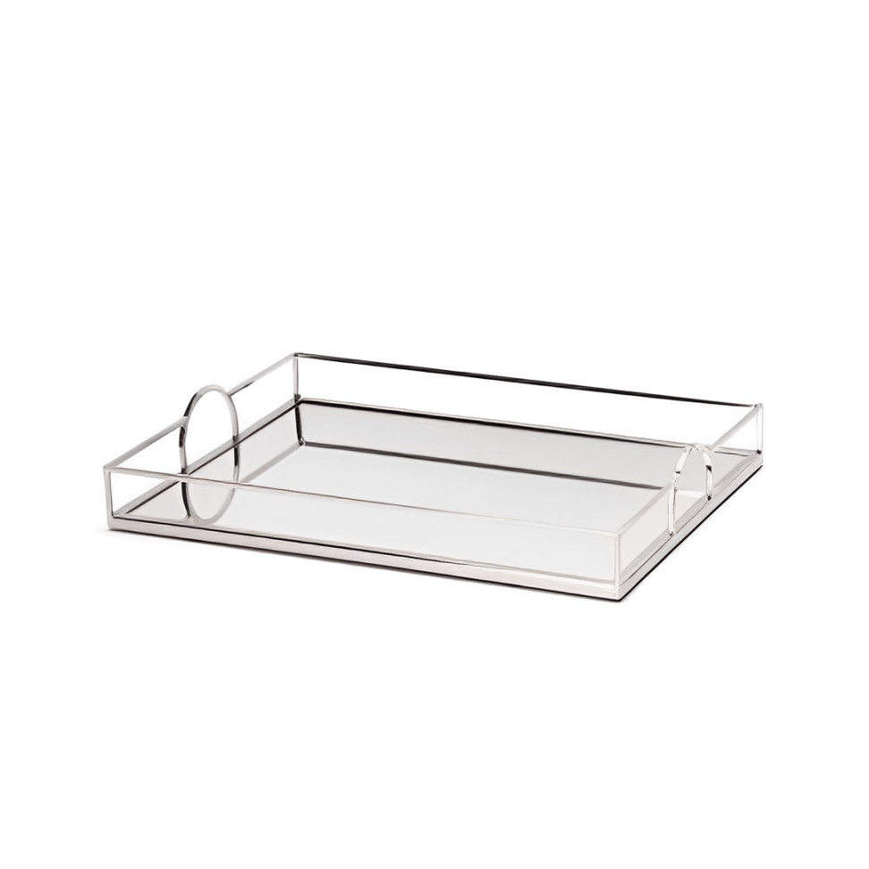 Bandeja Decorativa em Metal Espelhada P 30,5cm - Ela Decora