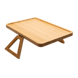 Bandeja Dobrável para Braco de Sofá Bambu 33cm - Ela Decora