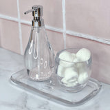 Bandeja Droplet Acrílico Transparente 25cm - Ela Decora