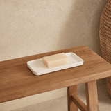 Bandeja em Cerâmica Branca 20cm - Ela Decora