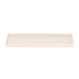 Bandeja em Cerâmica Retangular Branca 33cm - Ela Decora