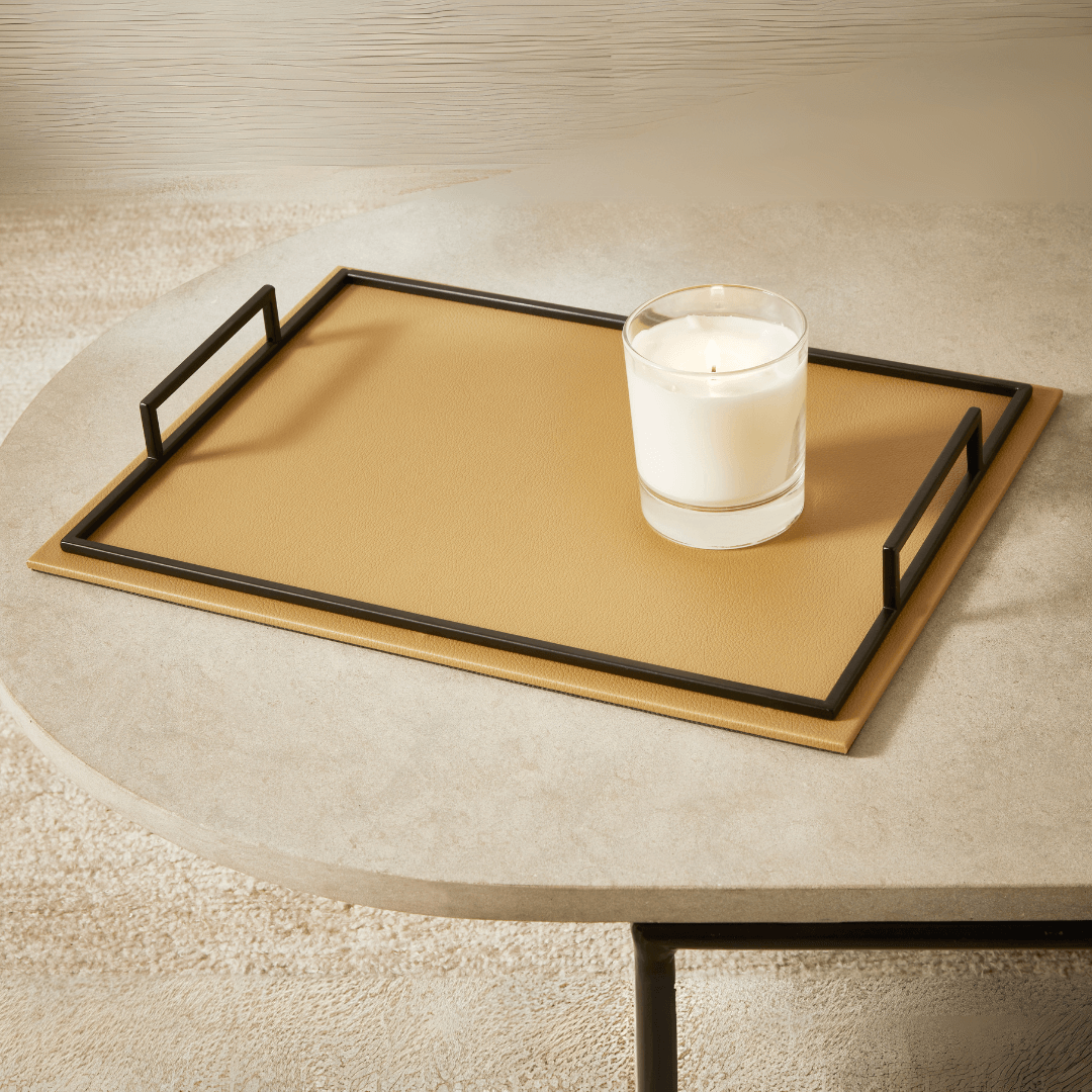 Bandeja em MDF com Revestimento em PU com Alças 46,5cm Mart - Ela Decora