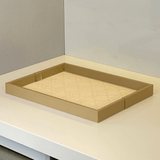 Bandeja em MDF e PU Marrom 46cm - Ela Decora