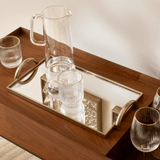 Bandeja em Metal com Espelho Dourado 45,5cm - Ela Decora