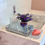 Bandeja em Metal com Espelho Singapura Cromado 21cm - Ela Decora