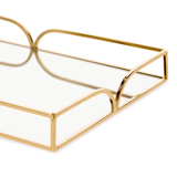 Bandeja em Metal Espelhada Dourada P 28cm - Ela Decora