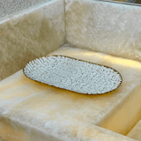 Bandeja em Metal Oval Off White 26cm P - Ela Decora