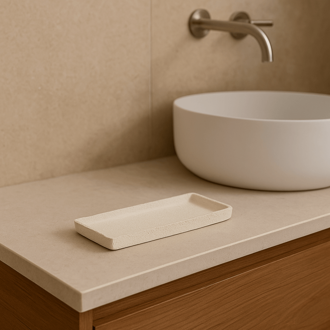 Bandeja em Polirresina Retangular Branca 24,5cm - Ela Decora