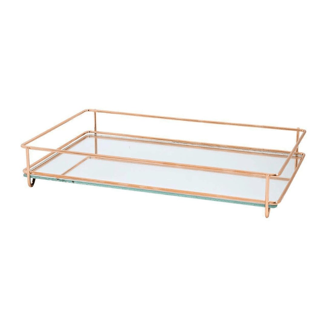 Bandeja Fence 15 X 25 Cm Rose Gold - Ela Decora