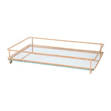 Bandeja Fence 15 X 25 Cm Rose Gold - Ela Decora