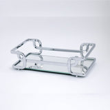 Bandeja Luana Com Espelho Cromado - 10 x 20 cm - Ela Decora