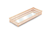 Bandeja Luxo Italiana Retangular Rose Gold M 34,5cm x 12,5cm x 4,5cm - Ela Decora