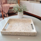 Bandeja Madrepérola G 31cm x 25cm x 4cm - Ela Decora