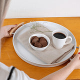 Bandeja Metalla Branco 41,5cm - Ela Decora