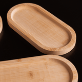 Bandeja Oval de Bambu Nature 28cm - Ela Decora