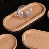 Bandeja Oval de Bambu Nature 28cm - Ela Decora