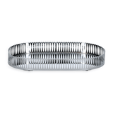 Bandeja Oval de Metal Espelhada Cromada 32,5cm - Ela Decora