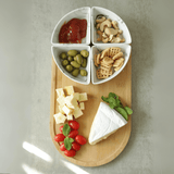 Bandeja Oval em Bambu 34cm - Ela Decora