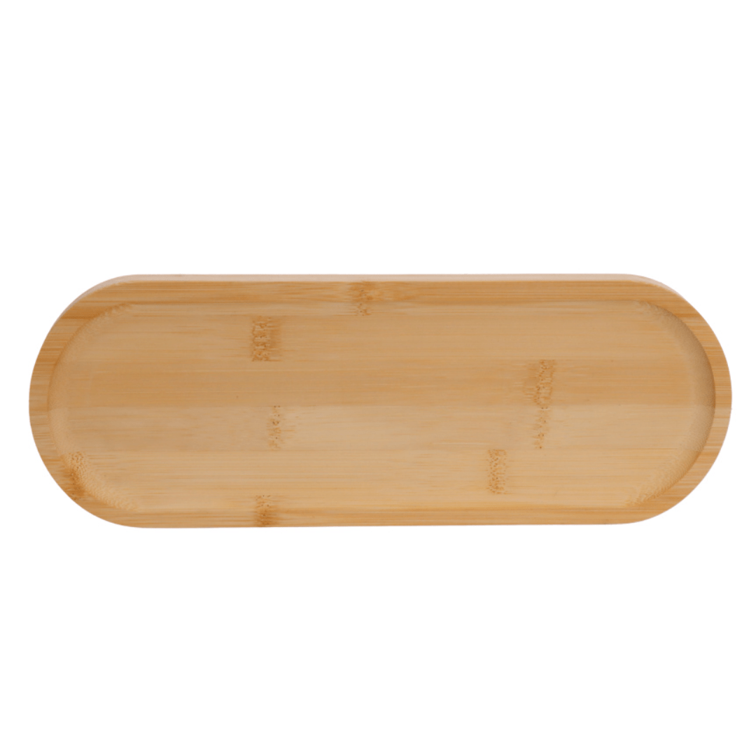 Bandeja Oval em Bambu 34cm - Ela Decora