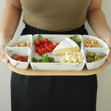 Bandeja Oval em Bambu 34cm - Ela Decora