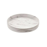 Bandeja Redonda Mármore em Cerâmica - 17,5cm - Ela Decora