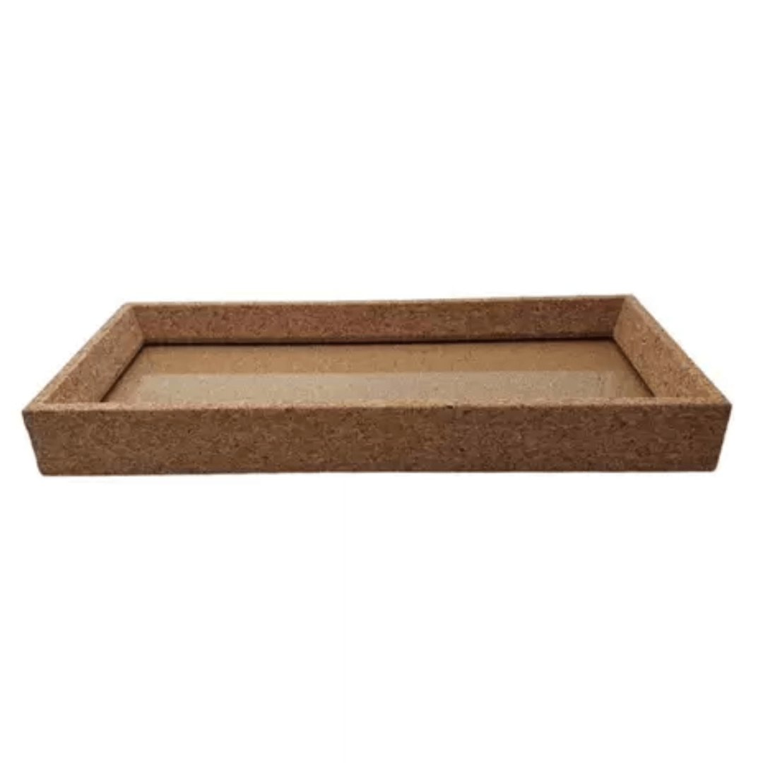 Bandeja Retangular em MDF com Cortiça 38cm - Ela Decora