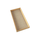 Bandeja Retangular em MDF com Linho 38cm - Ela Decora