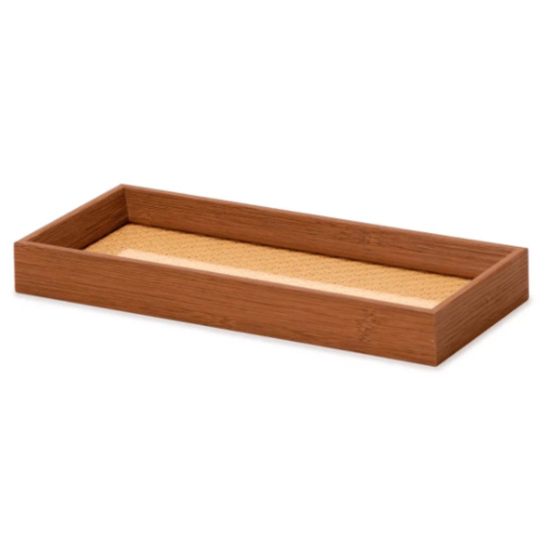 Bandeja Retangular em MDF com Rattan 45cm - Ela Decora