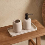 Bandeja Retangular em Poliresina Bege 26cm - Ela Decora