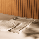 Bandeja Retangular Terrazo de Marmore 25cm - Ela Decora