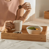 Bandeja Sense de Bambu com Alças 37cm - Ela Decora