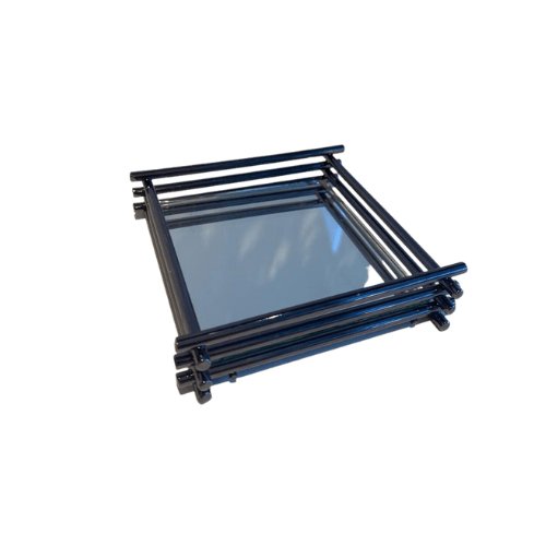 Bandeja Wire 10 X 10 Com Espelho Onix - Ela Decora