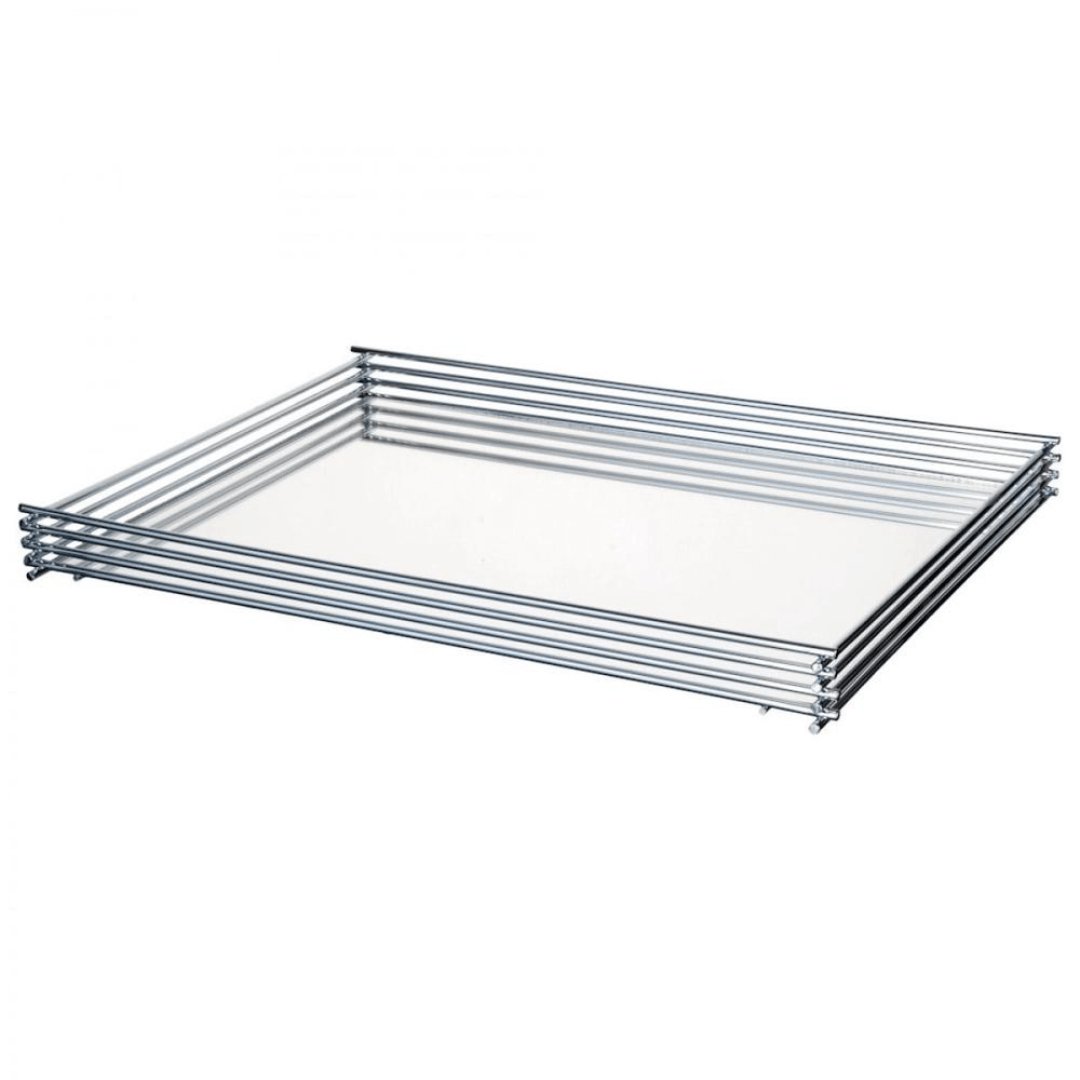 Bandeja Wire 15 X 25 Cm Com Espelho Cromado - Ela Decora