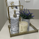 Bandeja Wire 15 X 25 Cm Com Espelho Dourada - Ela Decora