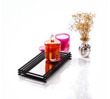 Bandeja Wire 15 X 25 Cm Com Espelho Onix - Ela Decora