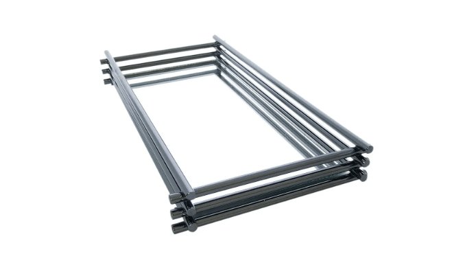 Bandeja Wire 15 X 25 Cm Com Espelho Onix - Ela Decora